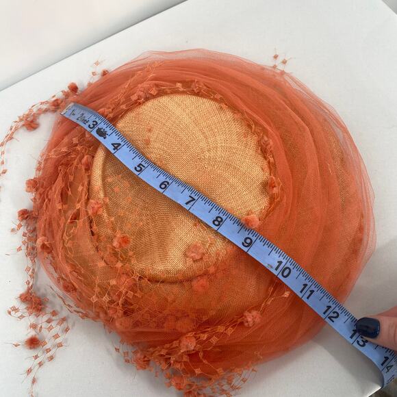 Phil Strann Original Vintage 50's Coral Dainty Hat - Picture 8 of 8